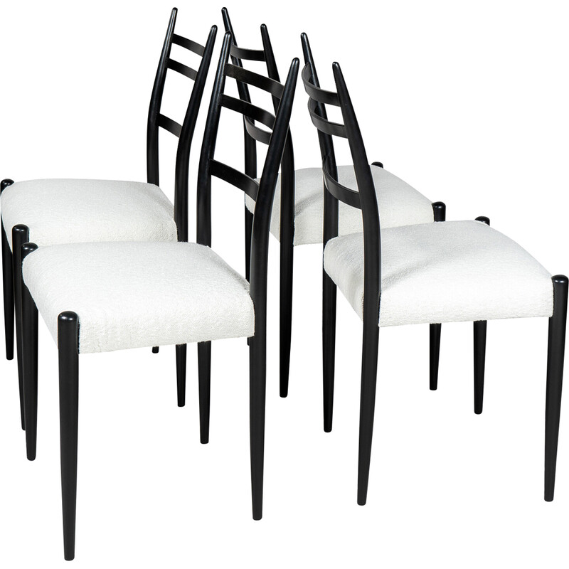 Conjunto de 4 cadeiras de jantar vintage em madeira de teca de Donald Gomme para G-Plan, 1950