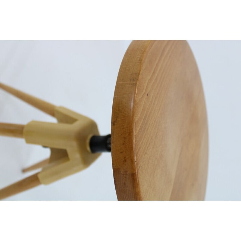 Tabouret vintage Piano en hêtre, Tchécoslovaquie 1970