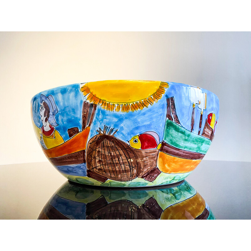 Ciotola in ceramica vintage di Pantelleria, Italia