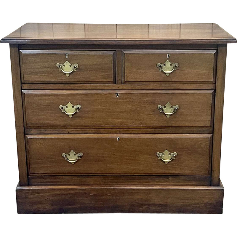 Vintage English walnut chest of drawers