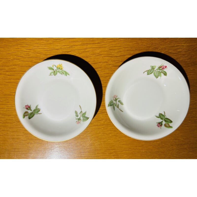 Set of 36 vintage plates by Théodore Haviland for Porcelaine de Paris, 1960