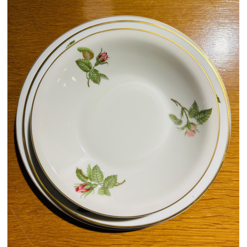 Set of 36 vintage plates by Théodore Haviland for Porcelaine de Paris, 1960