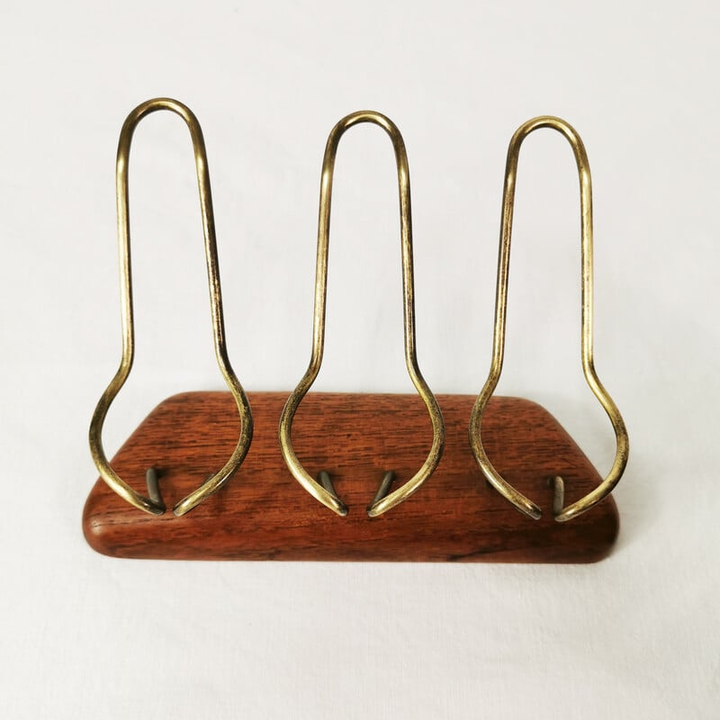 Vintage teak pipe stands, Sweden 1960