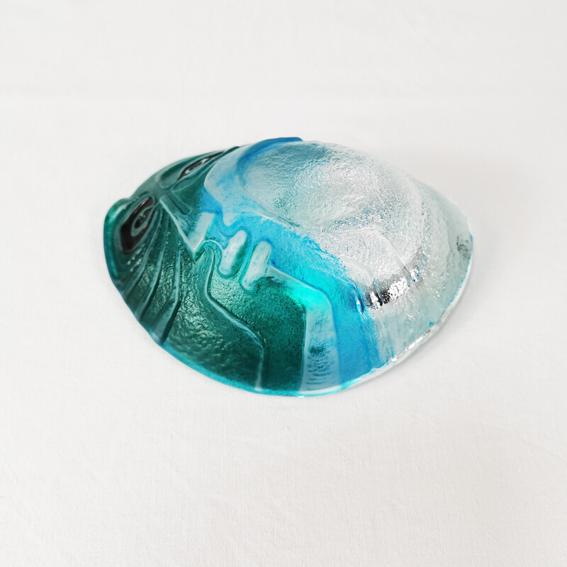 Chandelier vintage "Ideo" en verre de cristal par Mats Jonasson, Suède