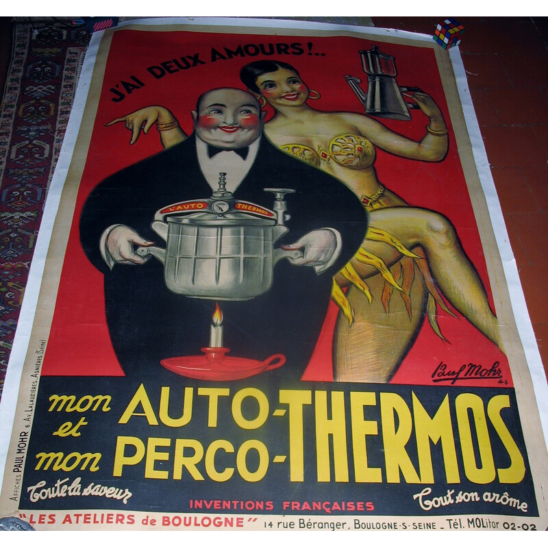 Vintage advertising poster "j'ai deux amours!" by Paul Mohr, 1946