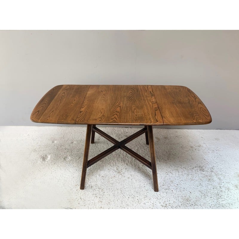 Vintage solid beech drop leaf table by Lucian R Ercolani for, 1960