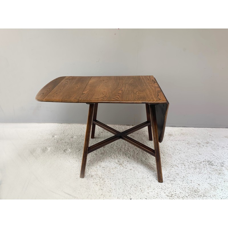 Vintage solid beech drop leaf table by Lucian R Ercolani for, 1960