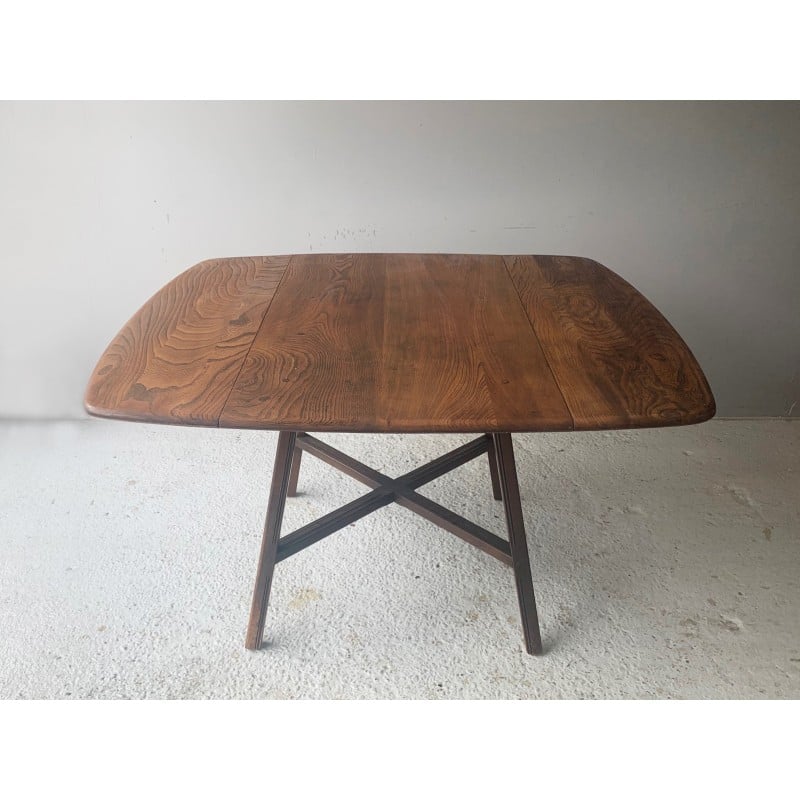 Vintage solid beech drop leaf table by Lucian R Ercolani for, 1960