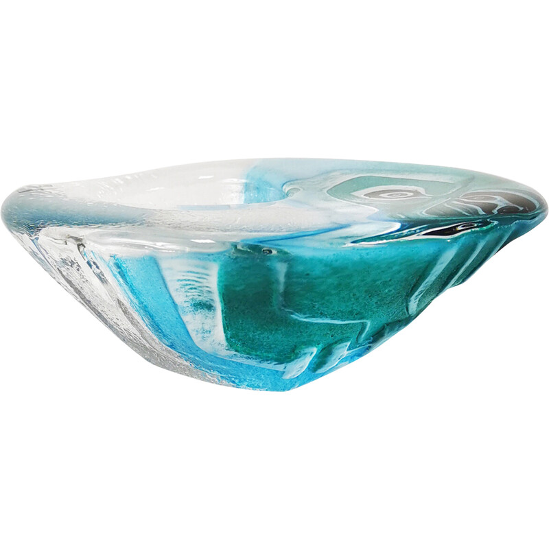 Chandelier vintage "Ideo" en verre de cristal par Mats Jonasson, Suède