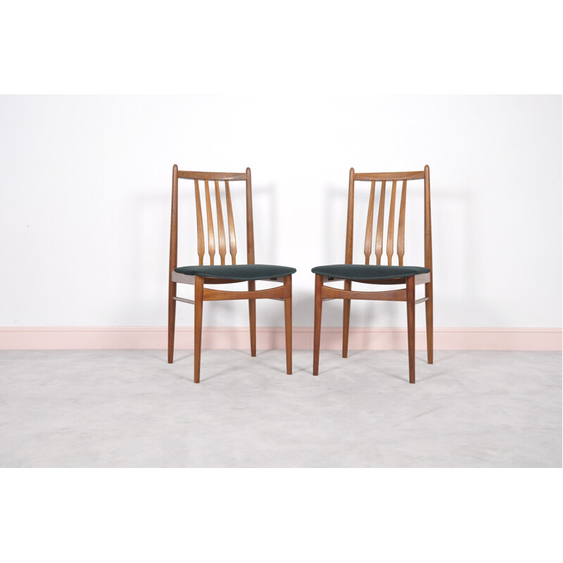 Paire de chaises en teck scandinaves vintage - 1960
