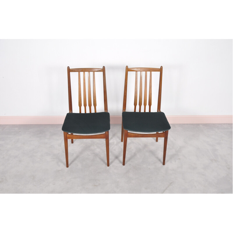 Pair of mid-Century scandinavian teak chair - 1960s