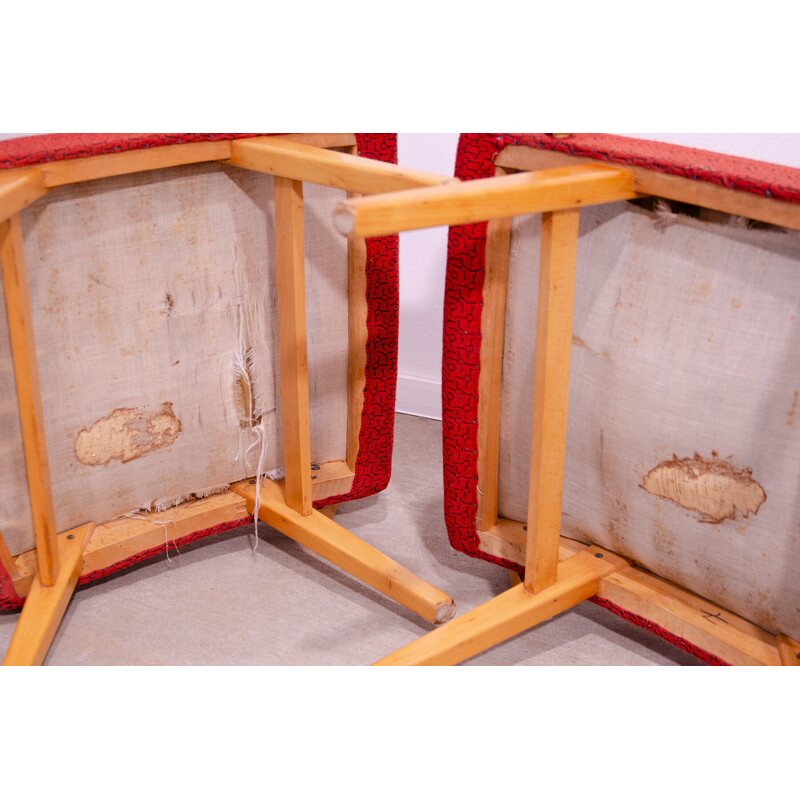 Paire de fauteuils vintage en bois courbé par Jaroslav Šmídek pour Jitona, Tchécoslovaquie 1960