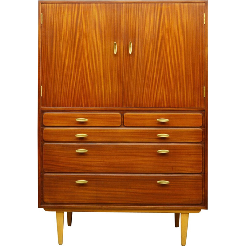 Mid-century Tall Boy cabinet in teak - 1960s