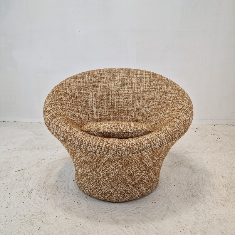 Vintage mushroom wool armchair by Pierre Paulin for Artifort, 1980