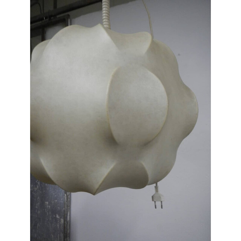 Vintage cocoon pendant lamp in nylon polyamide and metal