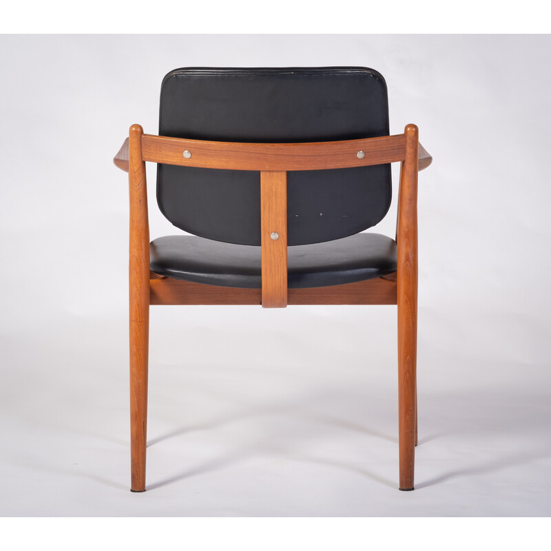 Fauteuil vintage en teck par Arne Vodder pour Sibast Furniture, Danemark 1960