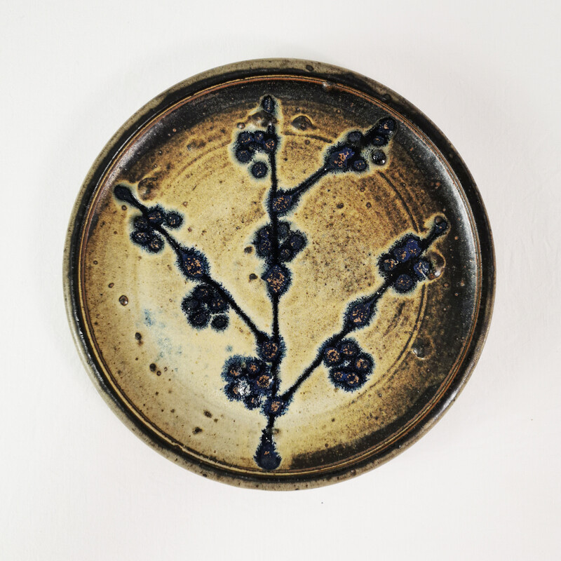 Vintage decorative ceramic plate, Denmark 1960