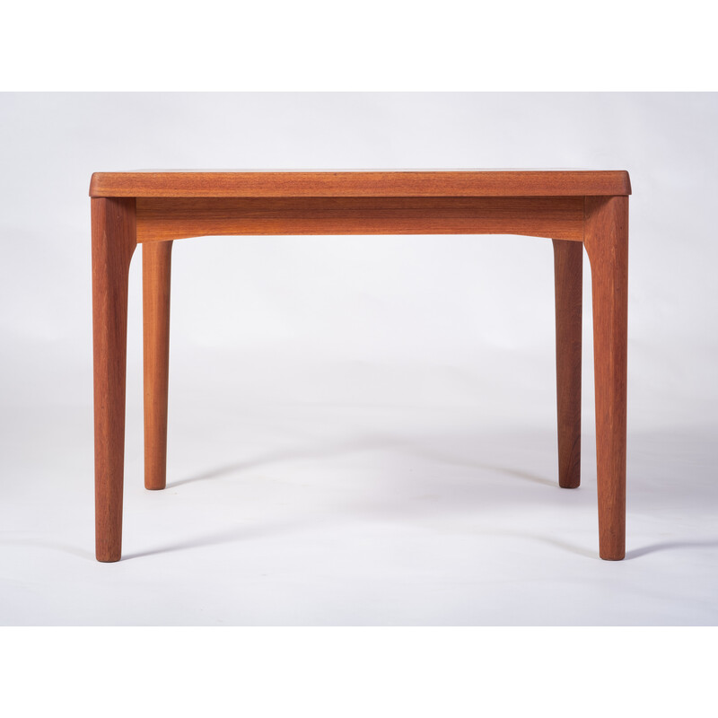 Vintage square teak veneer coffee table by Henning Kjærnulf for Vejle Chairs and Furniture Factory, 1960