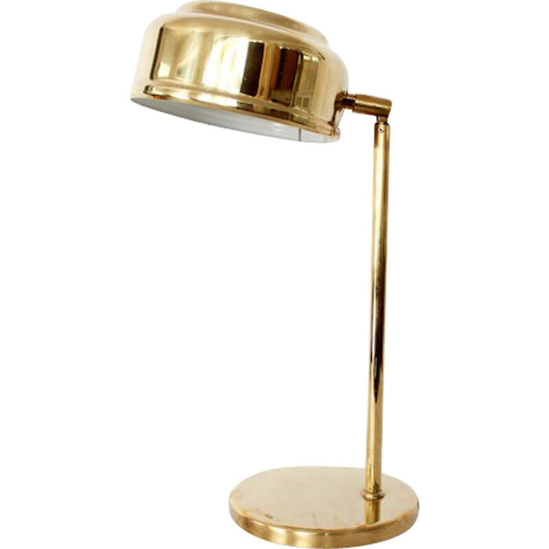 Golden and brass desk lamp by Börje Claes - 1960s