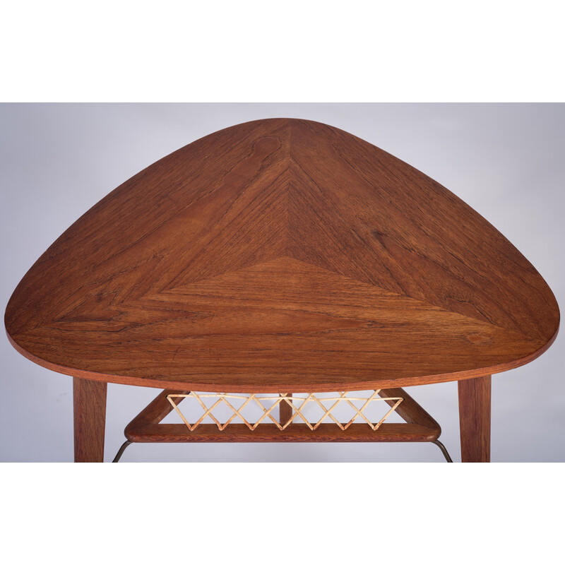 Vintage teak coffee table by Holger Georg Jensen for Haslev Møbelsnedkeri, Denmark 1960