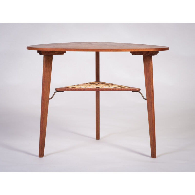 Vintage teak coffee table by Holger Georg Jensen for Haslev Møbelsnedkeri, Denmark 1960