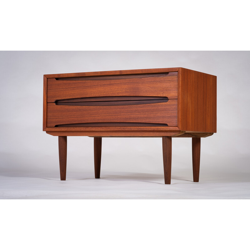 Vintage teak chest of drawers with 2 drawers, Denmark 1960