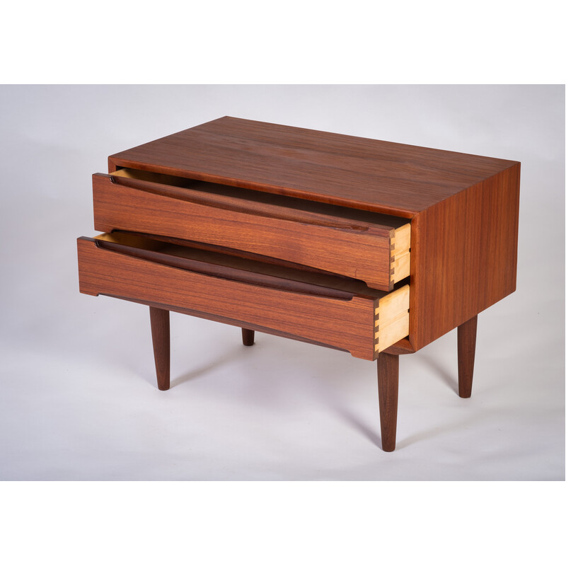 Vintage teak chest of drawers with 2 drawers, Denmark 1960