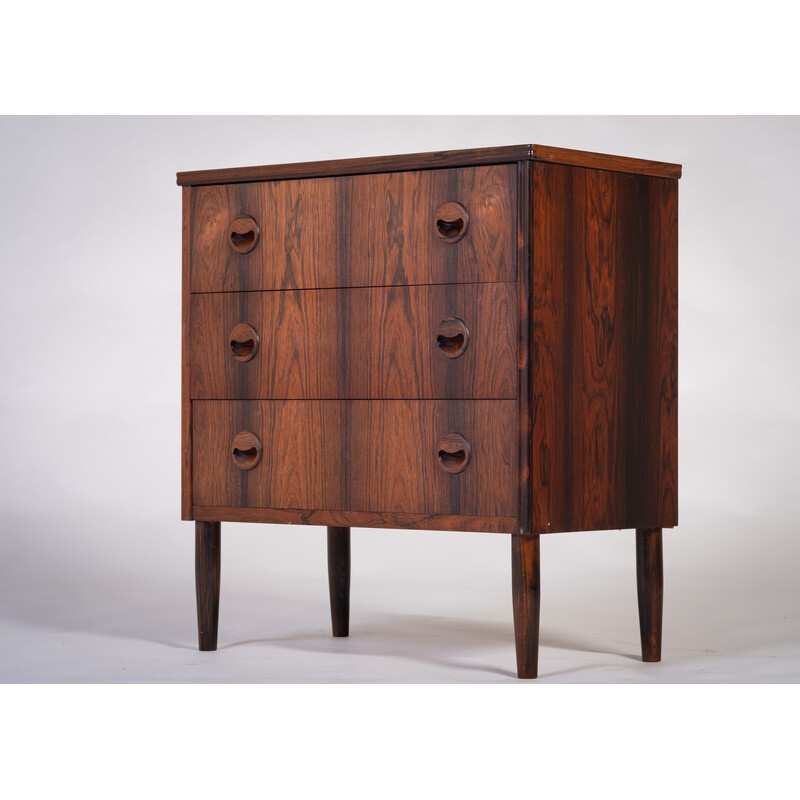 Vintage rosewood chest of drawers with 3 drawers, Denmark 1960