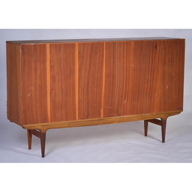 Vintage high sideboard model n°14 by Johannes Andersen in solid teak for Uldum Møbelfabrik, Denmark 1960