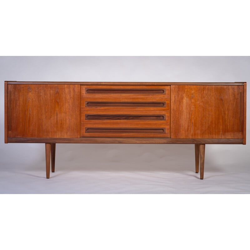 Vintage teak sideboard with 4 drawers by Johannes Andersen, 1960