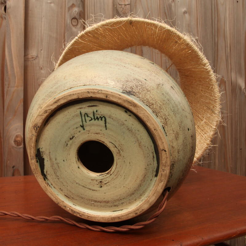Vintage ceramic lamp by Jacques Blin