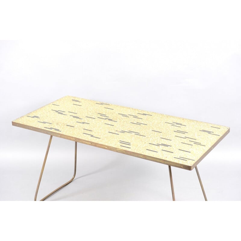 Vintage ceramic and metal coffee table by Berthold Müller, Germany 1950