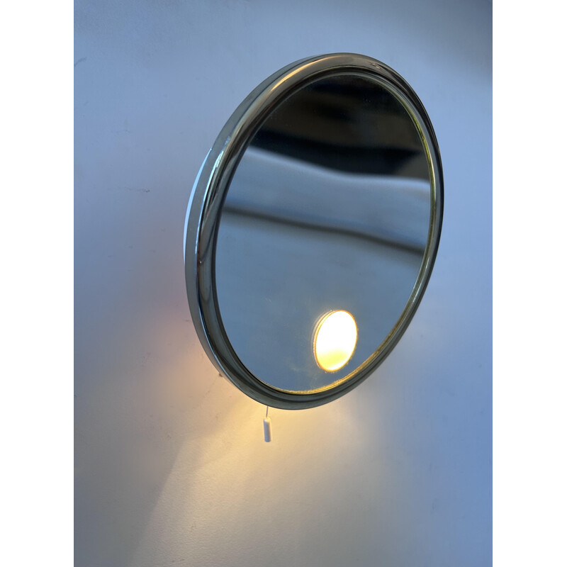 Vintage adjustable mirror in gold Abs by Brot, France 1970