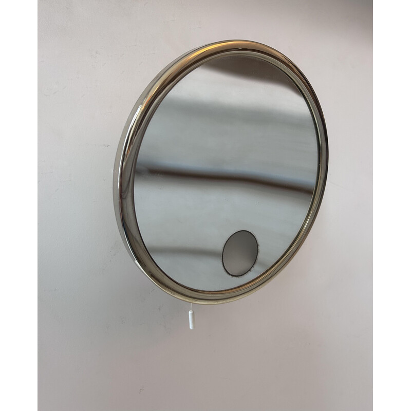 Vintage adjustable mirror in gold Abs by Brot, France 1970