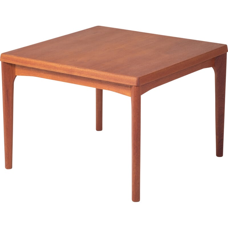 Table basse vintage carrée en placage de teck par Henning Kjærnulf pour Vejle Chairs and Furniture Factory, 1960