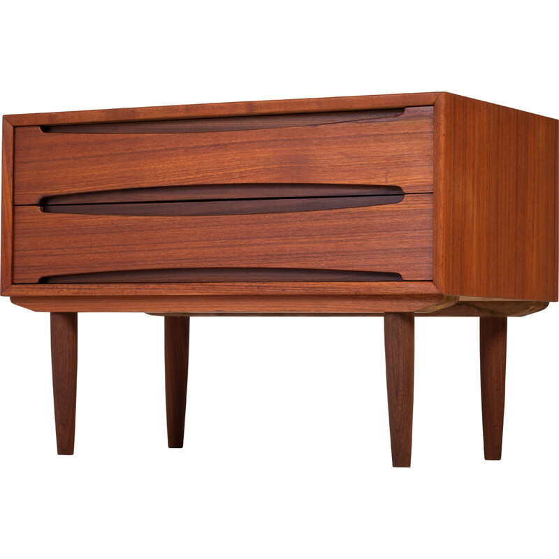 Vintage teak chest of drawers with 2 drawers, Denmark 1960