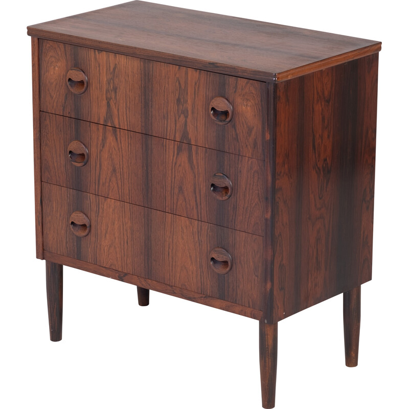 Vintage rosewood chest of drawers with 3 drawers, Denmark 1960