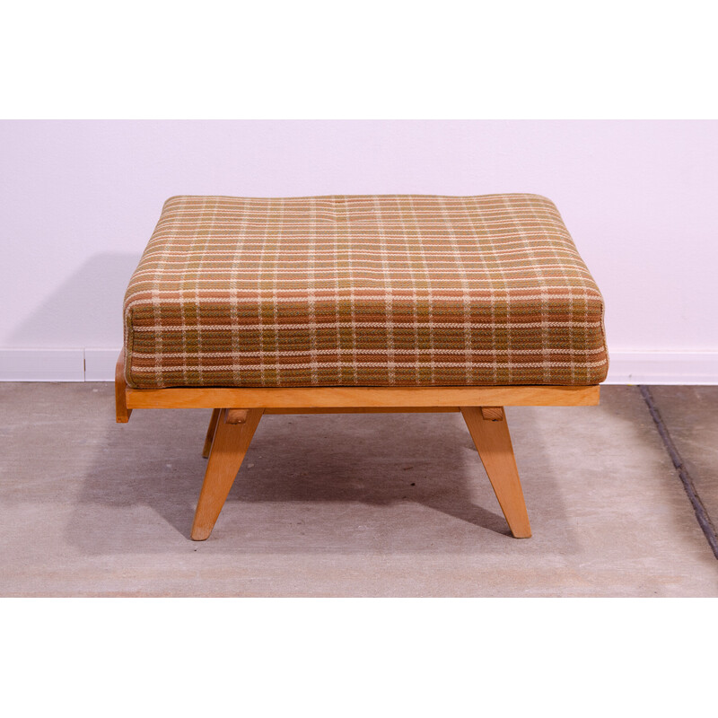 Vintage footstool by Frantisek Jirák for Tatra Nabytok, Czechoslovakia 1960