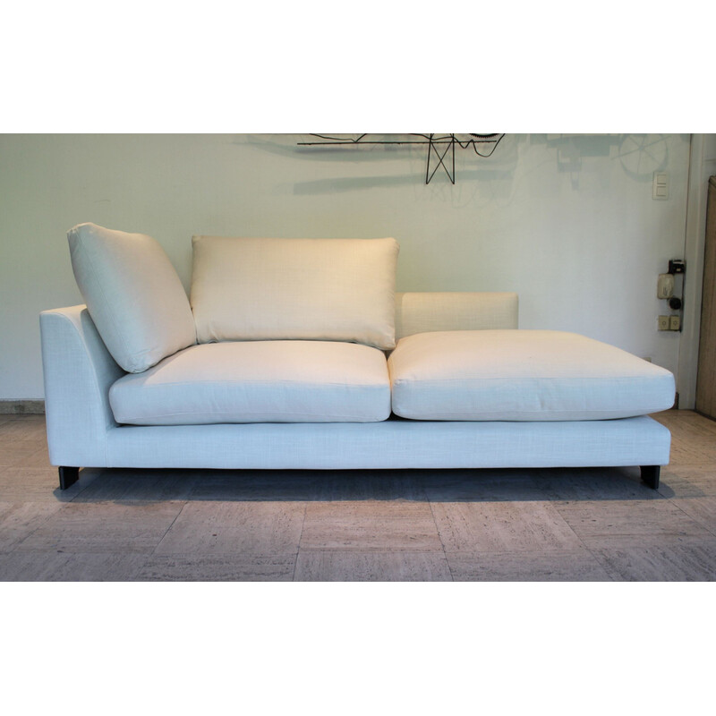 Vintage Lazy Time 2-Sitzer-Sofa aus massiver Birke und schwarz lackiertem Metall für Camerich