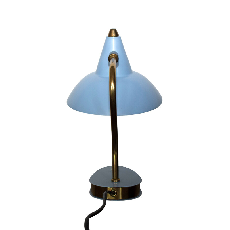 Lampe de table vintage en métal et laiton - 1950
