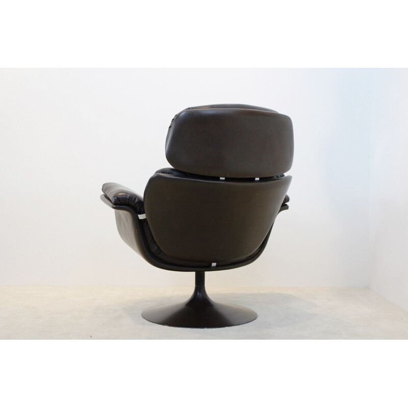 Artifort F545 Leather Big Tulip Chair F545 by Pierre Paulin - 1970s