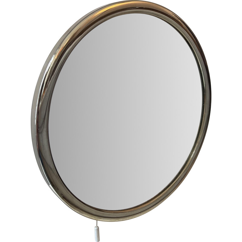Vintage adjustable mirror in gold Abs by Brot, France 1970