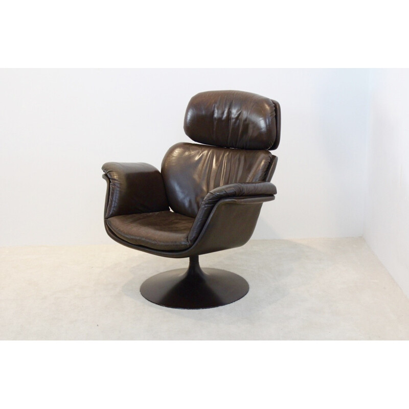 Artifort F545 Leather Big Tulip Chair F545 by Pierre Paulin - 1970s