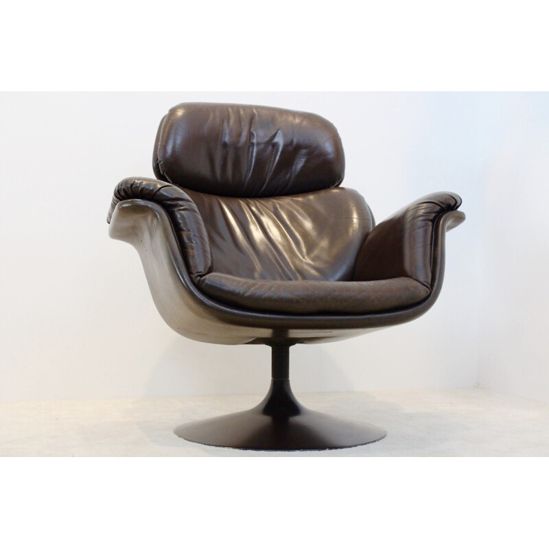 Artifort F545 Leather Big Tulip Chair F545 by Pierre Paulin - 1970s