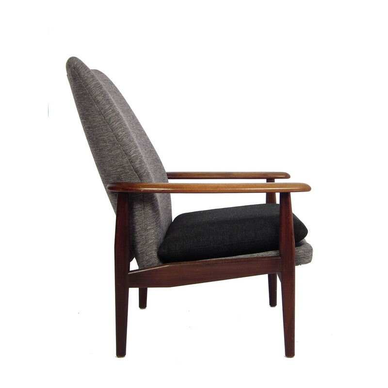 Fauteuil en teck avec dossier haut par Hulmefa - 1960