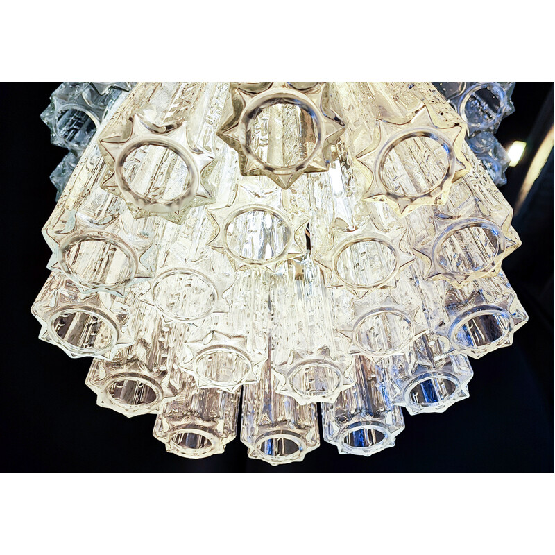 Vintage Tronchi chandelier in Murano glass by Toni Zuccheri for Venini, Italy 1960