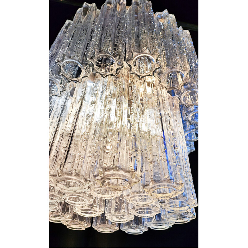 Vintage Tronchi chandelier in Murano glass by Toni Zuccheri for Venini, Italy 1960