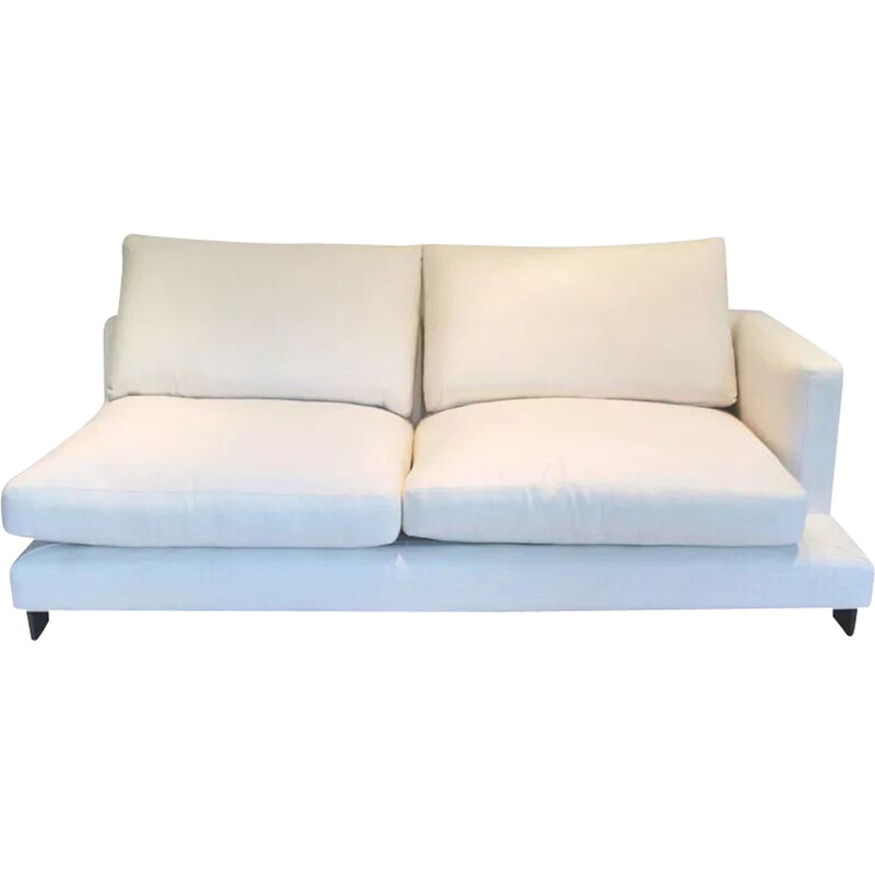 Vintage Lazy Time 2-Sitzer Sofa aus massiver Birke und schwarz lackiertem Metall für Camerich