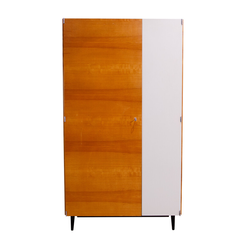 Vintage ash wood and plywood cabinet for Up Závody, Czechoslovakia 1960