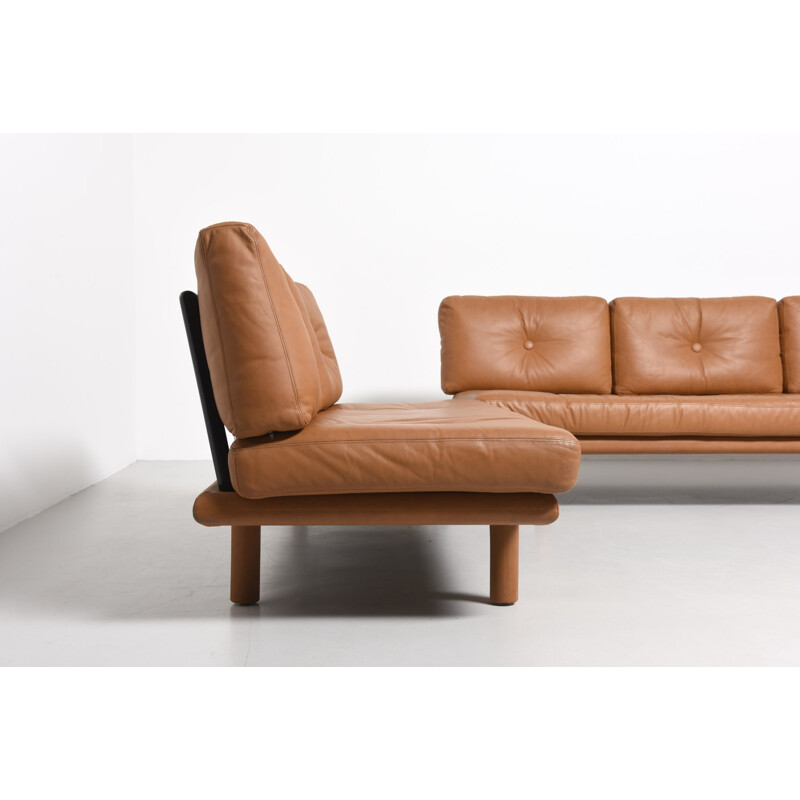 Living room set in cognac color by Franz Köttgen for Kill International - 1960s